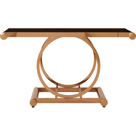Interiors by Premier Contemporary Design Rose Gold Console Table, Versatile Hallway Table, Easily Maintained Modern Console Table (1/5)
