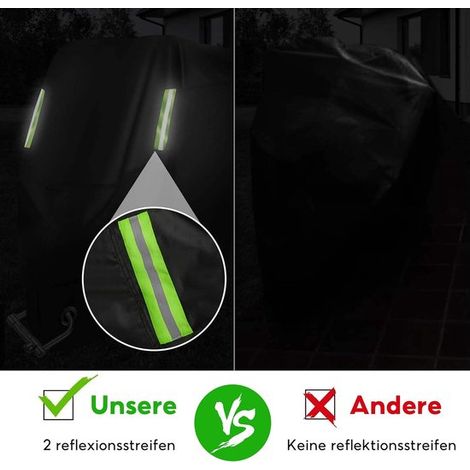 Funda para bicicleta - Funda protectora para bicicleta - Protege tu bicicleta - Impermeable y resistente a los rayos UV - 220 x 110 cm - Negra (1/5)