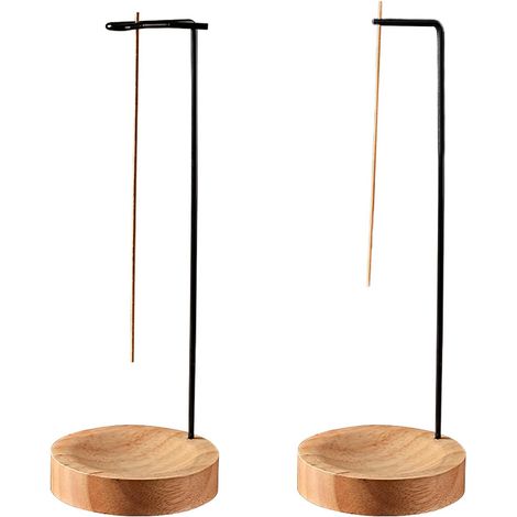 2 Ensembles Porte Encens Baton, Inversé Support Encens, Type R et Type L Bruleur Encens, Base en Rondins Créative, pour Salon, Salle D'étude, Chambre à Coucher (1/5)