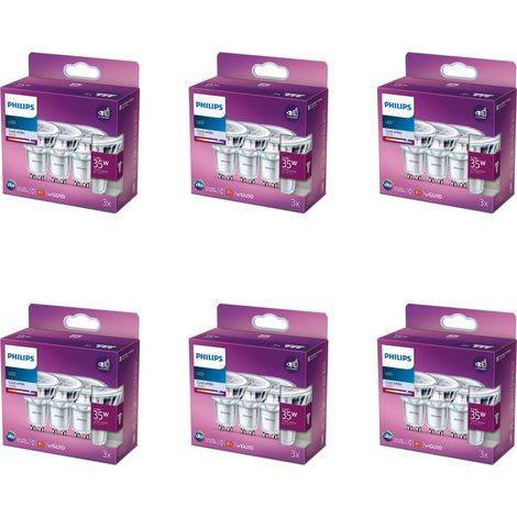 Philips Pacchetto vantaggio Faretto LED GU10 35W Non dimmerabile Luce Bianco fredda - 18 pezzi (1/3)