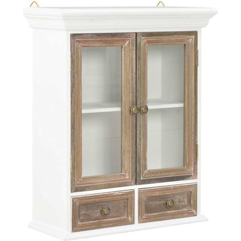 vidaXL Armario de pared madera de ingeniería blanco 49x22x59 cm (1/5)