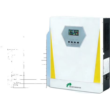 Inversor solar híbrido, salida de onda sinusoidal pura, tecnología MPPT, 24 V, 3 kW. (1/2)