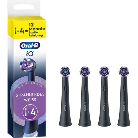 Oral-B iO Radiant White Black 4er Aufsteckbürsten