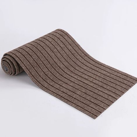 (Marron, 40x100cm) Tapis de sol/tapis de protection antidérapant auto-adhésif, tapis/tapis d'escalier réutilisable et amovible. (1/5)