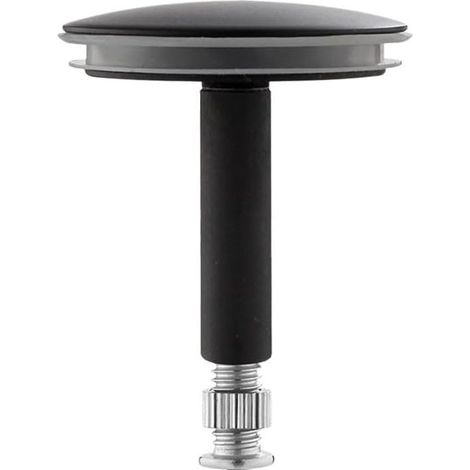 43-mm-Badewannenablaufstopfen aus Messing mit Druckknopfverschluss, höhenverstellbar, Ersatzstopfen für Badewanne/Waschbecken, mattschwarz (1/5)