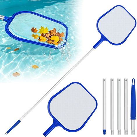 Swimming Pool Net 158 cm Swimming Pool Cleaning Net, Extra Fine Mesh Pool Net with Pool Brush, Swimming Pool Net Set with Telescopic Handle for Pool, Spa, Pond, Hot Tub (1/5)