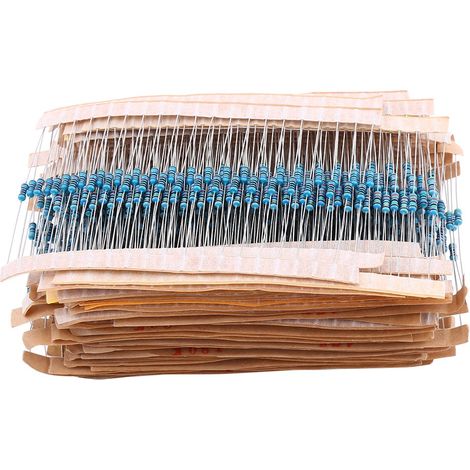 1280-teiliges Set mit 1/4-W-Metallfilmwiderständen, 64 Werten, 1-10 MΩ, diversen elektronischen Bauteilen (1/5)
