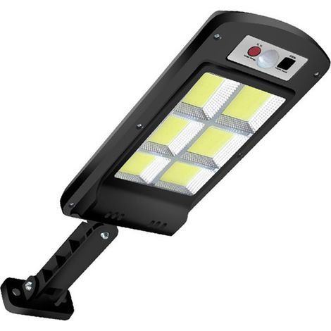 Lampadaires solaires LED étanches, système de contrôle intelligent de l'éclairage, support réglable, détection à distance et 3 modes d'éclairage pour jardin, rue, terrasse, clôture, patio, allée. (1/5)