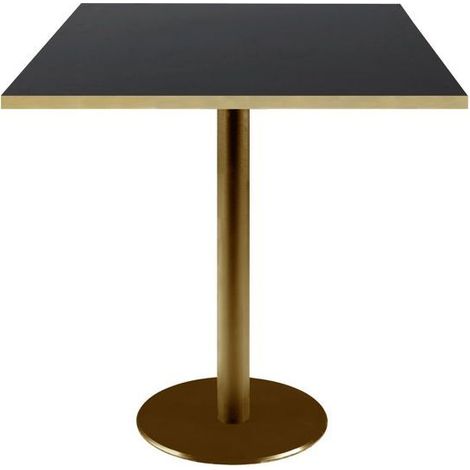 Table 70 x 70 cm Rome bistrot noire (1/4)
