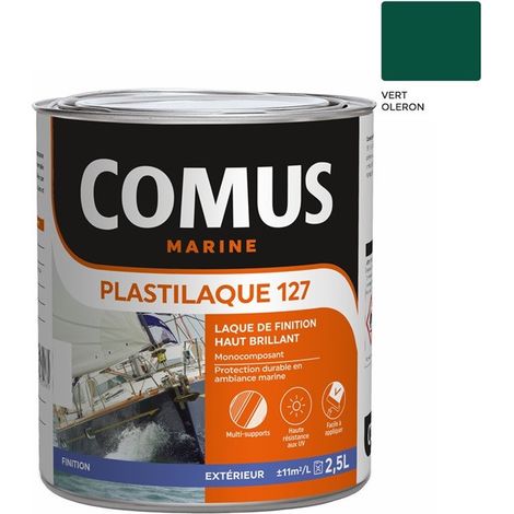 PLASTILAQUE 127 VERT OLERON 2,5  L - Laque marine de finition Brillante haut de gamme - COMUS MARINE (1/3)