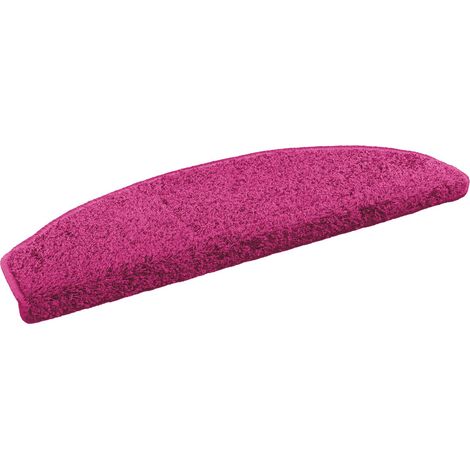 Alfombras autoadhesivas para escaleras Semicircular 15 pcs Rosa vidaXL