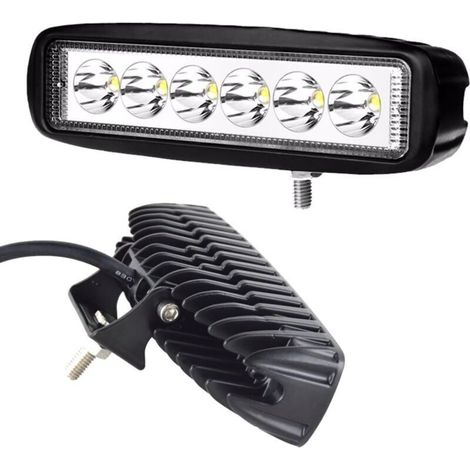 Ulisem Phare de Travail LED Barre LED 12V 18W 15cm Projecteur LED Voiture Etanche IP67 Spot F (1/4)