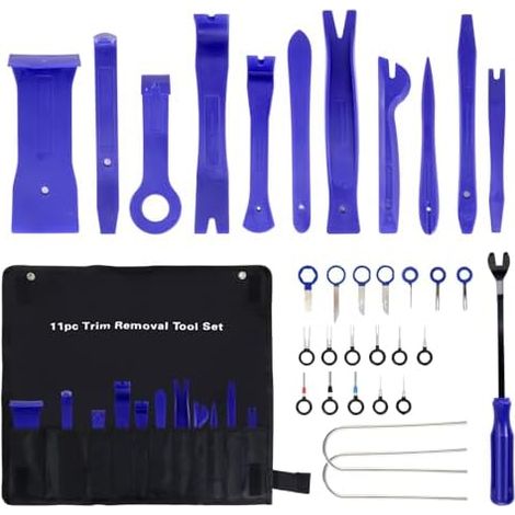 32 PCS Outils Démontage de Voiture, DéMontage Garnitures Universels, Kit d'outils démontage pour réparation Automobile Radios et Panneaux Panneau Porte - (1/5)