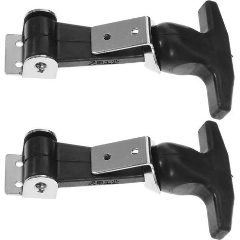 Lot de 2 loquets de tiroir flexibles à poignée en T, en acier inoxydable, pour chariot et boîte à outils-12.00X8.00X2.50CM (1/3)