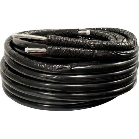 Tuyau solaire flexible double en acier inoxydable AISI 316L, 3/4" DN16, rouleau de 10 m, isolation de 13 mm avec câble (1/5)