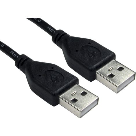 Rs Pro – Câble USB A vers USB A 500mm – USB 2.0 noir – Connecteurs mâles – Pour transfert de données rapide