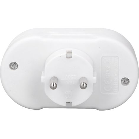 EU-Standard-Steckdosenadapter, platzsparend, wasserdicht, 2-Wege-Adapter nach europäischem Standard, 16 A, 250 V (1/5)