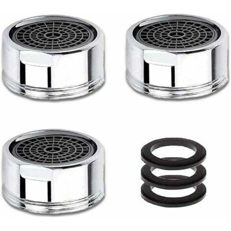 FENOPLASTICAMousseur de Robinet M20 3 PCS Aérateurs avec Filtre Acier Inoxydable Économiseurs d'Eau Filetage Mâle 20 mm Pour Robinetterie (1/4)
