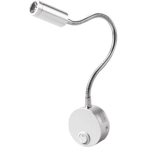 Lampe murale flexible LED 1W, style moderne, en aluminium, idéale pour la lecture en chambre d'hôtel. (1/5)