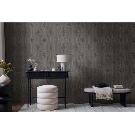 Papier peint Art Déco Noir French Affair A.S. Création (1/4)