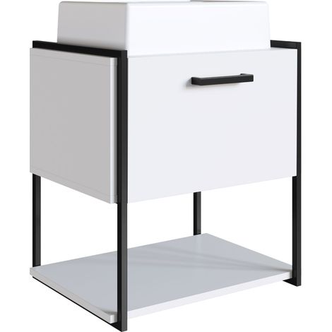 Mueble De Baño Grafito Con Encimera De 50 Cm (1/3)