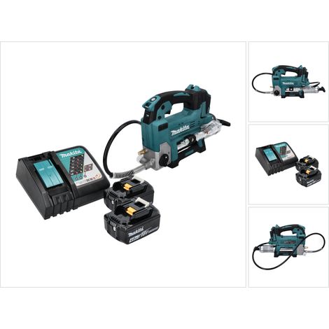 Ingrassatore a batteria Makita DGP 180 RM 18 V 690 bar + 2x batteria ricaricabile 4,0 Ah + caricabatterie