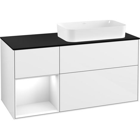 V&B Waschtischunterschrank Finion 120cm, Pl b m, Rg l g w Lac, glo wh. Lac (1/2)