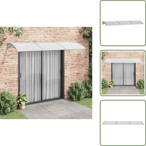 Türvordach Grau 300x75 cm Polycarbonat - Türvordach - Markise - Sonnenschutz - Carport - Überdachung (1/5)