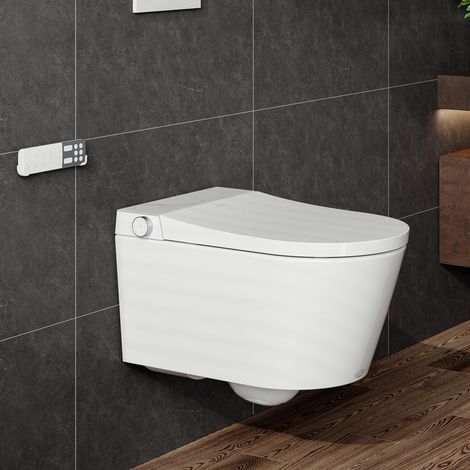 Horow – Toilette suspendue japonaise lavante – Siège chauffant – Douche féminine – Séchage à air chaud – Veilleuse – Buse autonettoyante (1/5)