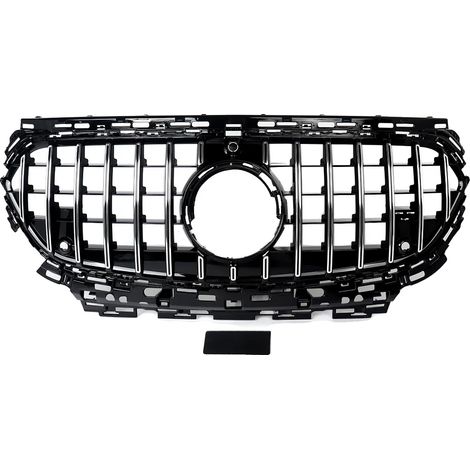 Parrilla de competición, estilo GT, construcción duradera, cromo negro. (1/2)