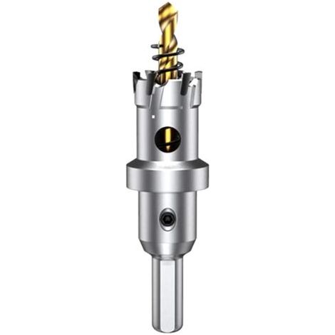 22mm Scie à Cloche en carbure de tungstène, TCT Foret de scie trépan avec 1 forets pilote plaqués titane pour acier inoxydable, feuille, métal… (1/5)