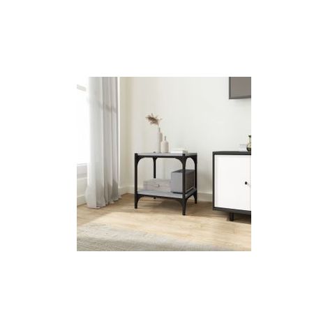 Meuble TV Sonoma gris 40x33x41 Bois d'ingénierie et acier (1/5)