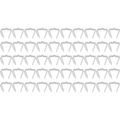 50 Weihnachtsgirlandenhaken, robust, wasserdicht, witterungsbeständiger Kunststoff, Befestigungen für Dachrinnen und Außendächer (1/5)