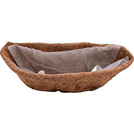 Panier suspendu en forme de croissant 30 cm 12 pouces, fibre coco non tissée, à fixer au mur, (1/5)