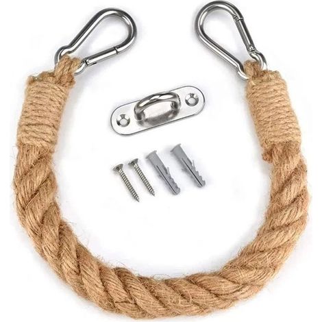 Porte-papier toilette,porte-serviette en corde de chanvre industrielle décoration pour toilette salle de bain baignoire 50cm (1/5)