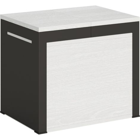 Panca allungabile 55x40/305 cm Walk Bianco Frassino telaio Antracite (1/4)