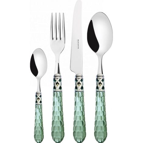 Ensemble de 24 pièces dans la boîte transparente Green Green Bohemia ghiera cromata Bugatti