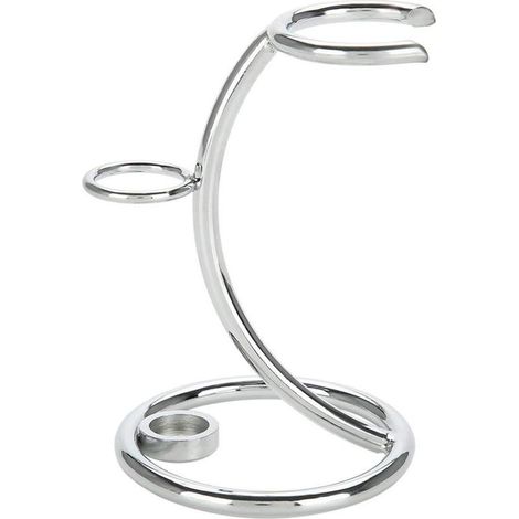 Support pour Rasoir et Blaireau Métal Support de Rasoir Durable Support Trousse à Outils de Rasage Professionnel Conception Incurvée 2 en 1 pour les Hommes pour la Maison et les Voyages (1/5)