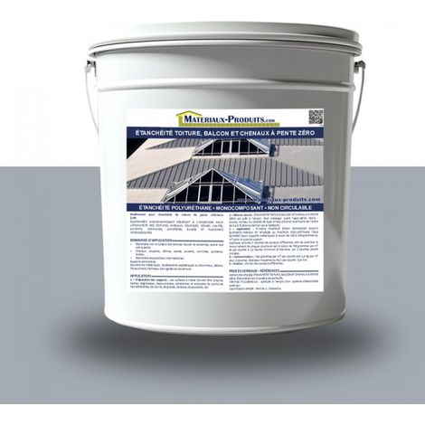Etanchéité toiture, balcon et chenaux à pente zéro - 5 Kg Gris béton - MATPRO (1/3)