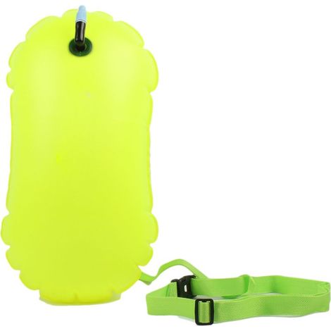 Sac de Natation avec Flotteur Unique, Sac de Sécurité Imperméable Épais, Fluorescent Jaune, pour Piscine et Eau Libre - (1/2)