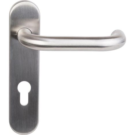 Poignée à double courbure en acier inoxydable 304, poignée monobloc pour portes médicales et portes coupe-feu