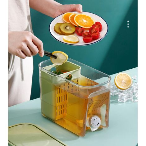 Distributeur De Boissons - 3,5 L - Avec Filtre Et Robinet - Pour Réfrigérateur Et Rassemblements - 1 Pièce (1/5)