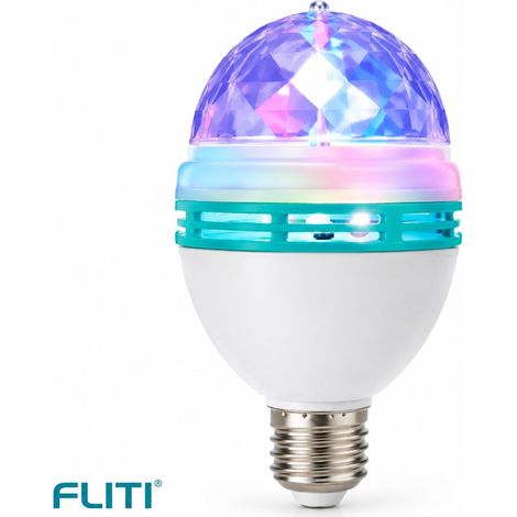Lampe de fête LED,Automatic Rotating 3W Multi-Colour LED Light Bulb, Disco Light Effect, Suitable for All Lamps with E27 Socket Lampe de chevet (1/5)