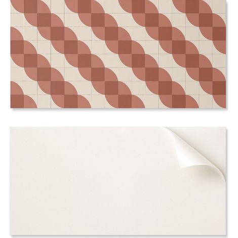 Vinilo decorativo de pared con gr谩ficos para pasillo, 120 x 60 cm, dise帽o geom茅trico ondulado.