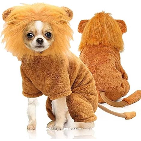 Costume per animali domestici XXL, circonferenza torace 50 cm, lunghezza schiena 40 cm. Abbigliamento per cani/gatti. Tuta per cani con cappuccio. Costume per cani. Costume per gatti. Abbigliamento pe (1/5)