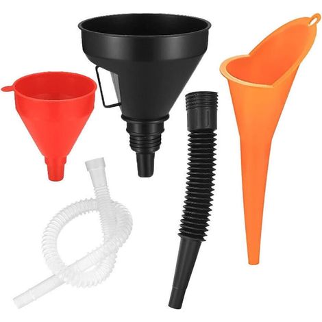 Entonnoir d'amorçage, kit de remplissage d'essence, pratique et outil d'huile à longue tige, ensemble d'extension réutilisable (1/5)