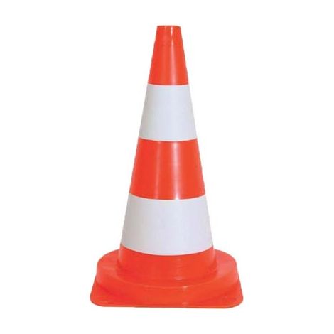 Cono Stradale Pe Bianco Arancio H 50 cm 2 Pezzi