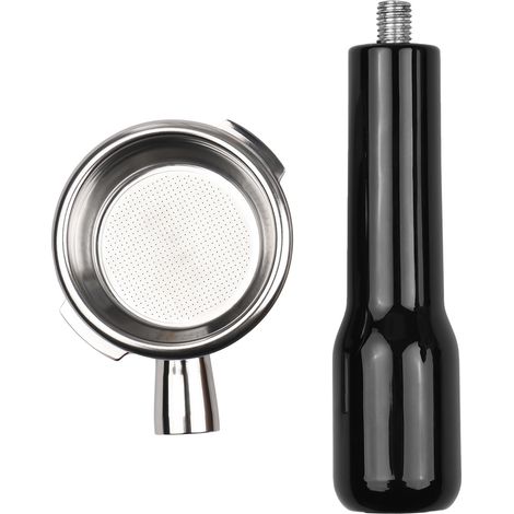 Portafiltro Gaggia de 58 mm negro sin fondo con mango ergonómico (1/5)