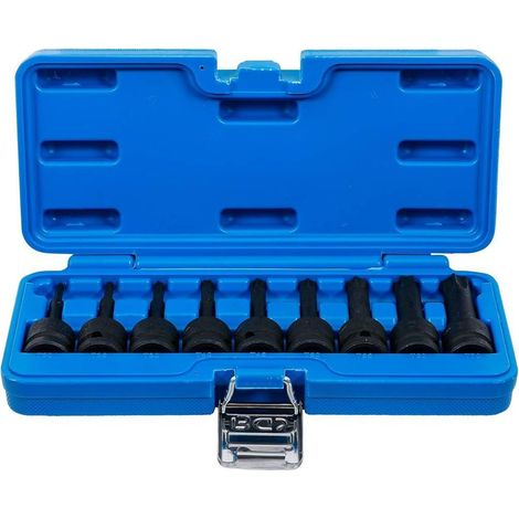Jeu de Douilles à Embouts à Choc 12,5 mm (1/2) - Profil Torx T20-T70 - 9 pcs, Résistantes et Précises - D-Work