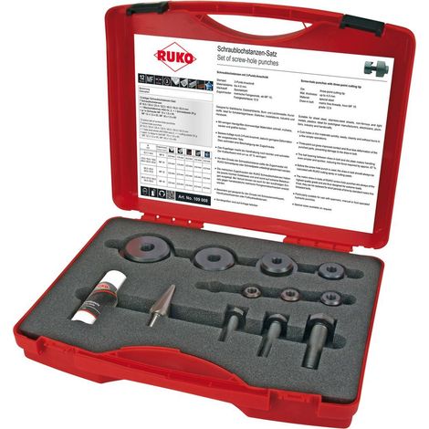 RUKO 109008 Kit punzoni per lamiere